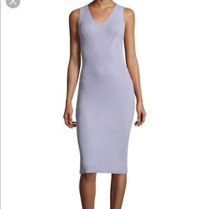 Michael Kors Ribbed Sweater Dress in Lavender
